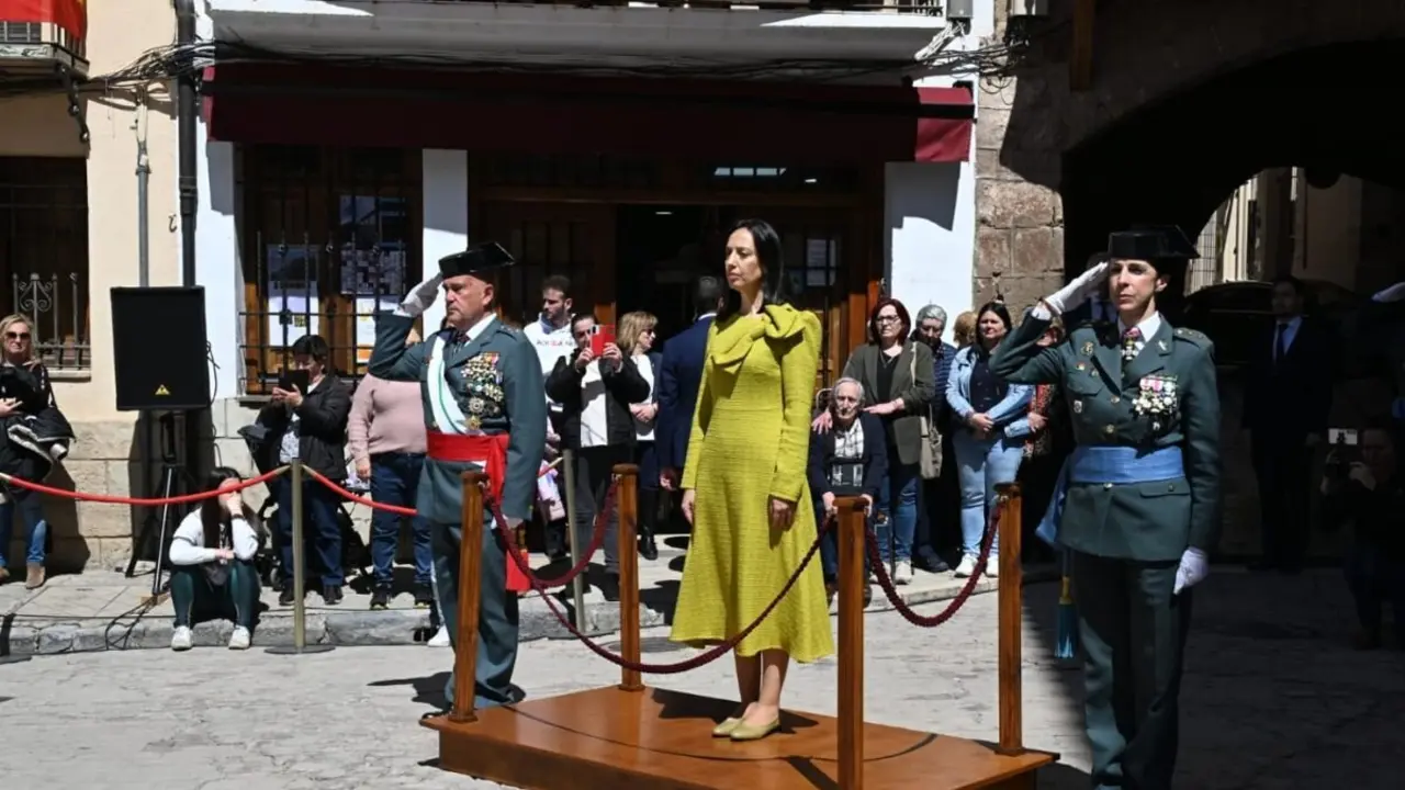 La directora general de la Guardia Civil durante el acto celebrado en Teruel