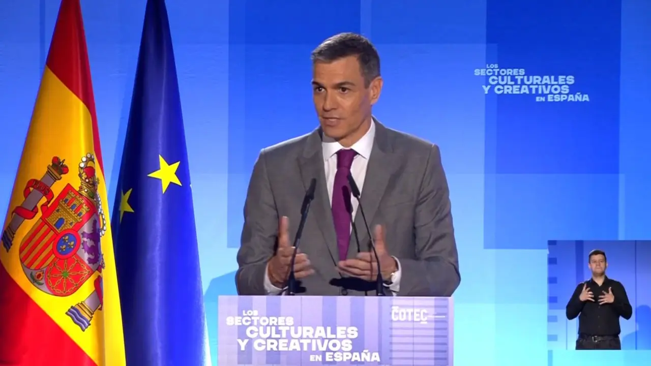 Pedro Sánchez durante su intervención
