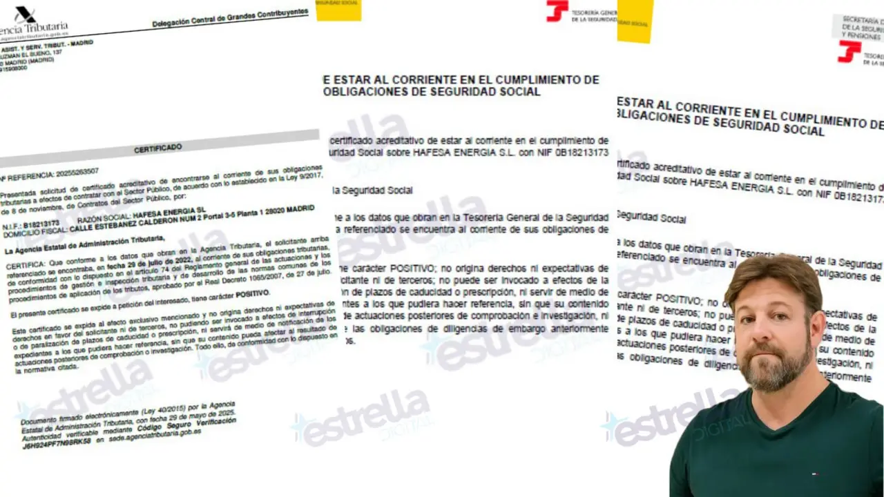 Las pruebas de que Hamlym estaba al corriente de sus obligaciones con la Seguridad Social.