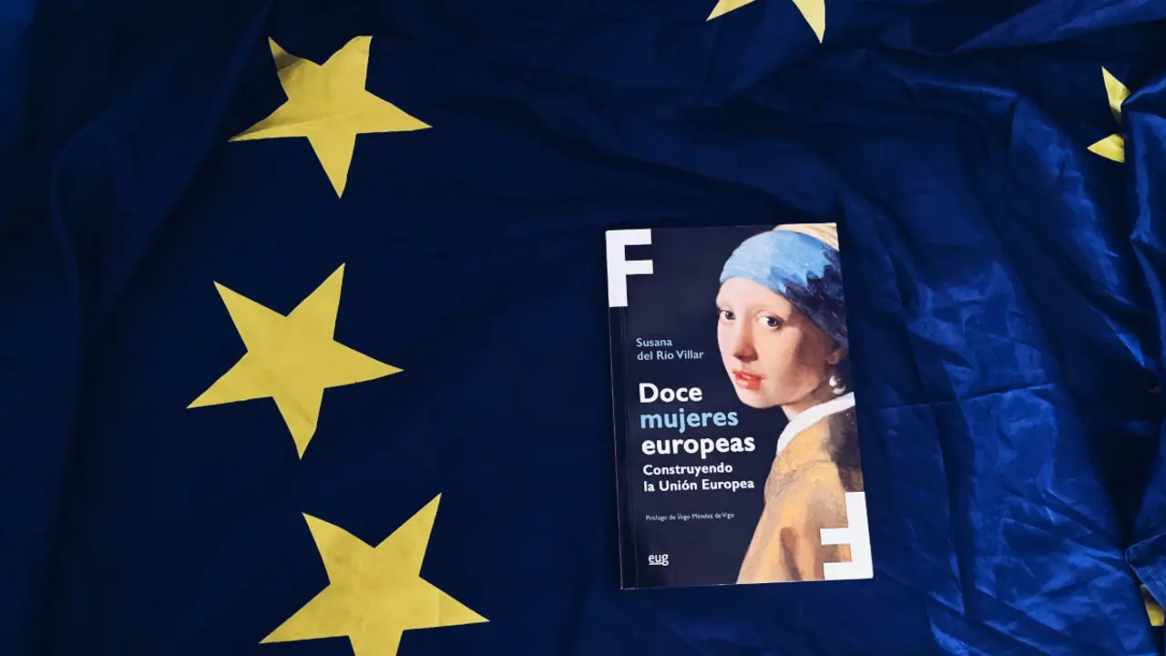 La Joven de la Perla, de Vermeer, que representa a todas las mujeres europeas, en la cubierta del libro