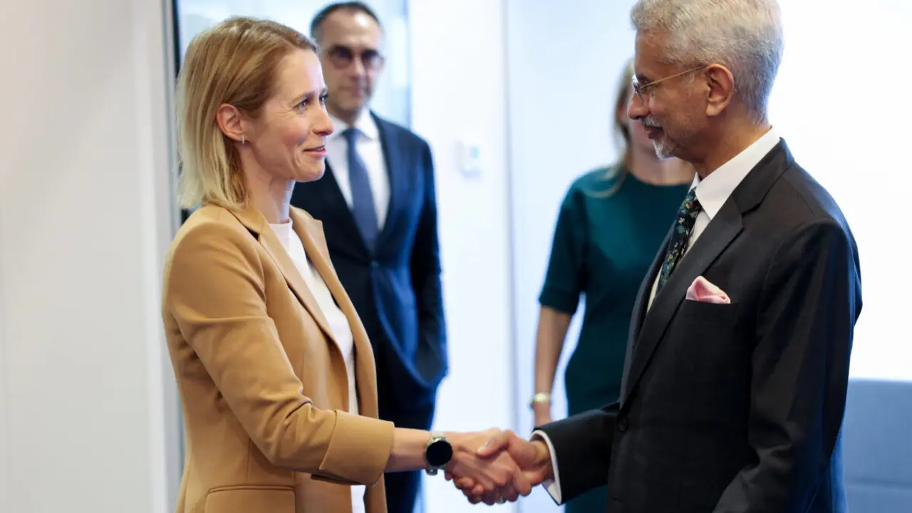 Kaja Kallas, alto representante de la UE para Asuntos Exteriores y Política de Seguridad y Subrahmanyam Jaishankar, Ministro de Asuntos Exteriores de la India; en la reunión en Bruselas el 10 de junio. Imagen: X @kajakallas