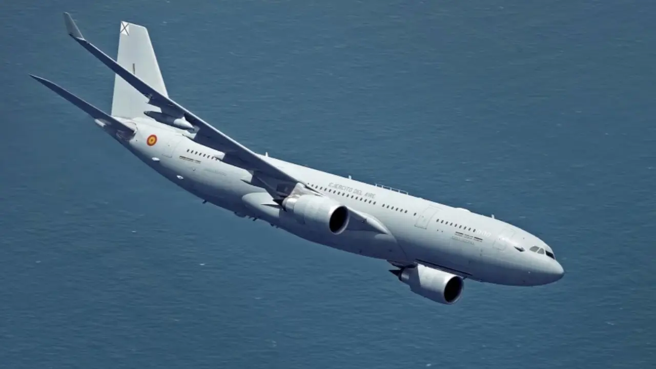 Airbus A330, el modelo de avión que vuela ya de regreso con los repatriados desde Jordania. Fuente. Ejército del Aire y del Espacio