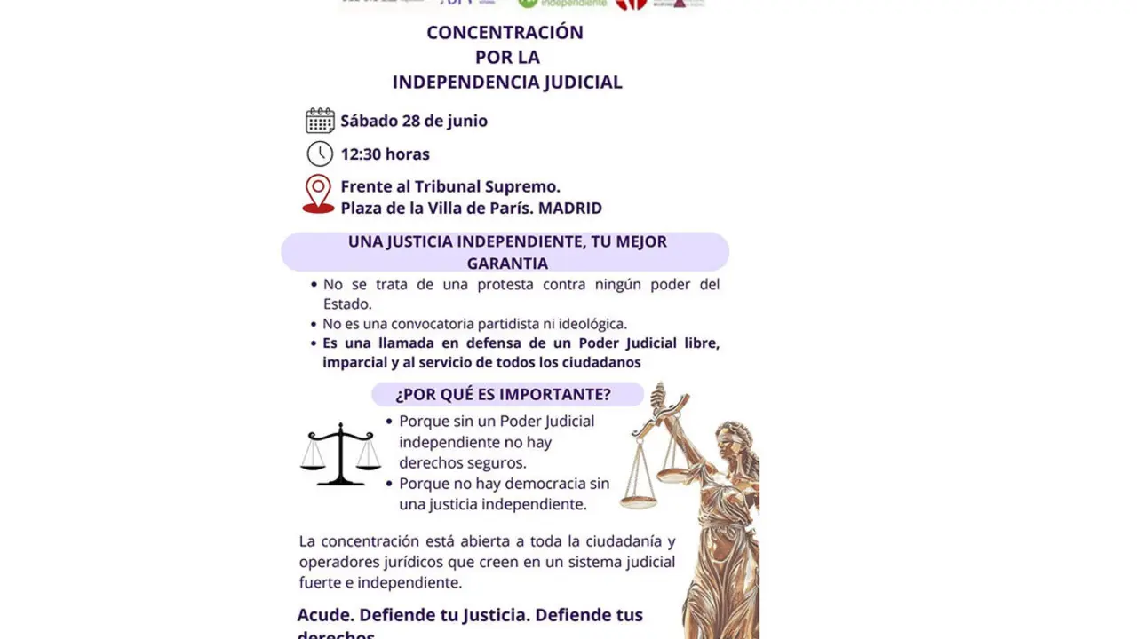 Concetración por la indepencia judicial en Madrid 28 de junio de 2025