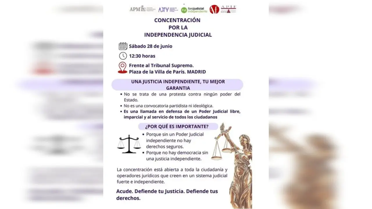 Concentración 28 de junio por la independencia judicial