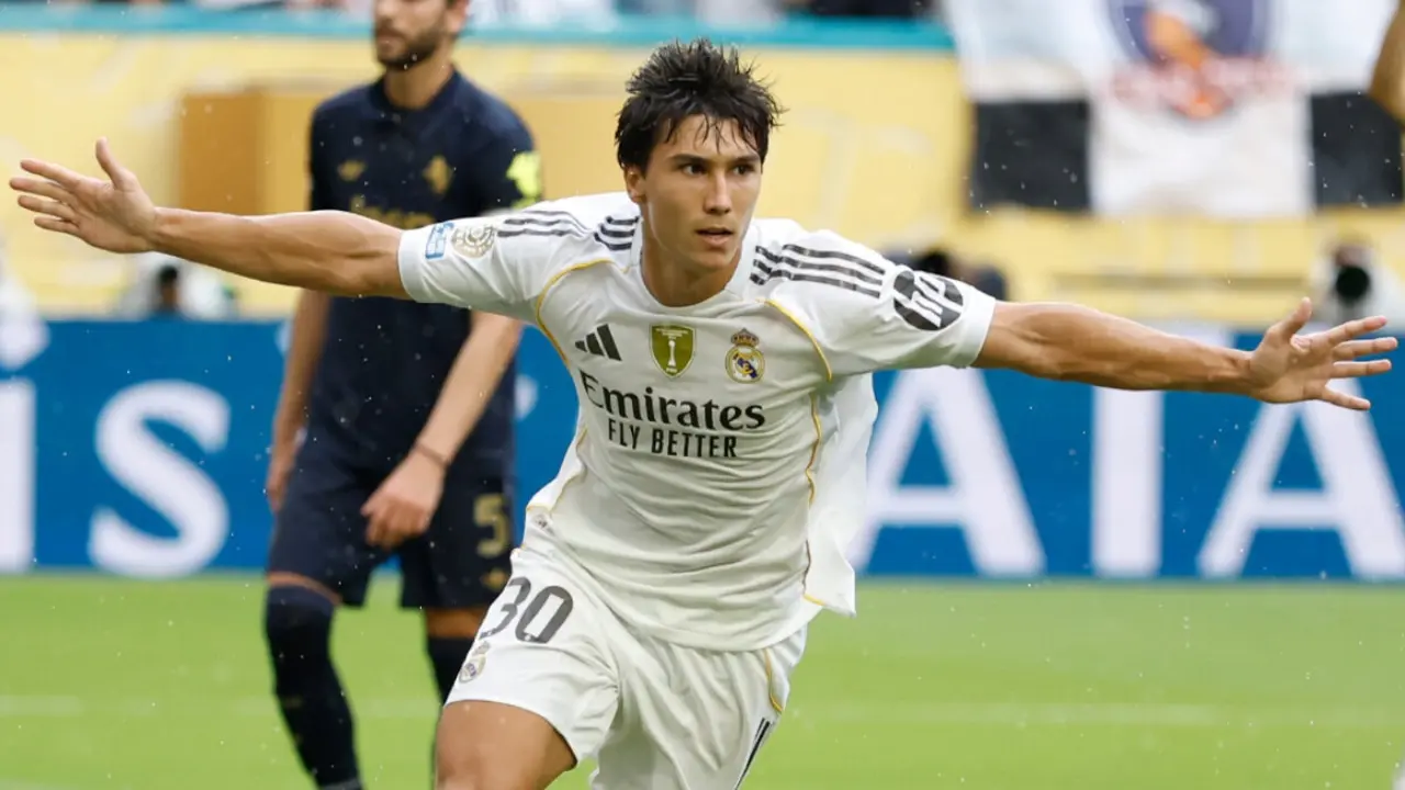 Gonzalo García, jugador revelación del equipo con 3 goles en lo que va de torneo, ha sido clave al anotar ante la Juventus. Imagen: Real Madrid