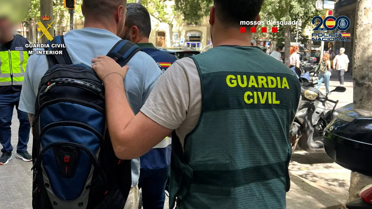 La organización ha sido desmantelada gracias a la Guardia Civil, la Policía Nacional y  los Mossos d´Esquadra. Imagen: Guardia Civil