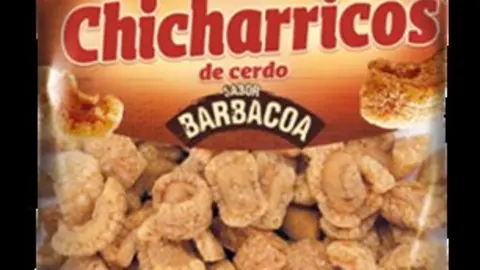 Nombre del producto: Chicharricos de cerdo (sabor barbacoa) 50 g
Nombre de marca: Frit Ravich
Aspecto del producto y tipo de envase: bolsas de 50 g y 800 g
Números de lote:
3001 y 2301 para el envase de 50 g
3101 para el envase de 800 g
