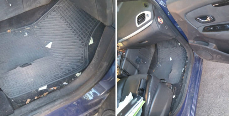 coche policia destrozado