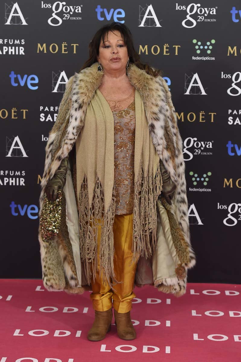 Singer Massiel during photocall of the 29th annual Goya Film Awards ceremony in Madrid , Saturday Feb. 07, 2015
