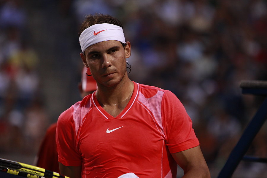 TORONTO - AUGUST 11: Rafael Nadal (picture) plays against Stanislas Wawrinka  in the Rogers Cup 2010 on August 11, 2010 in Toronto, Canada.