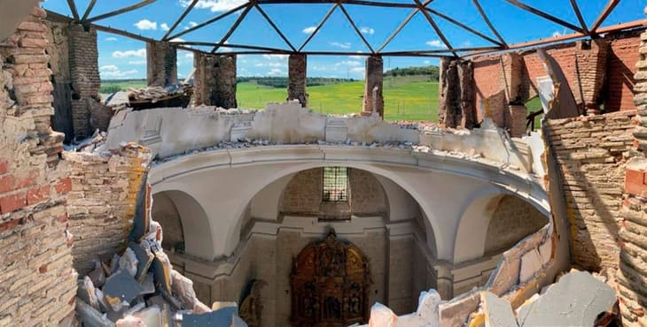 Imagen de la cúpula derrumbada