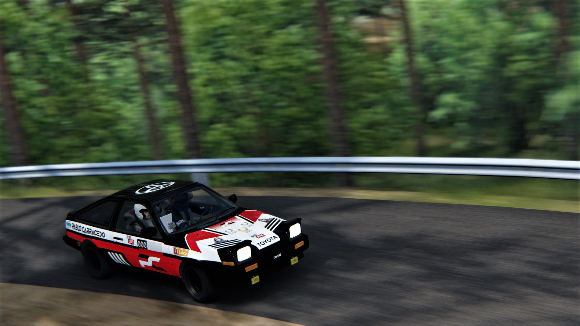 rallye de pretemporada de asfalto Pablo Carracedo simracing Toyota S-CER Virtual