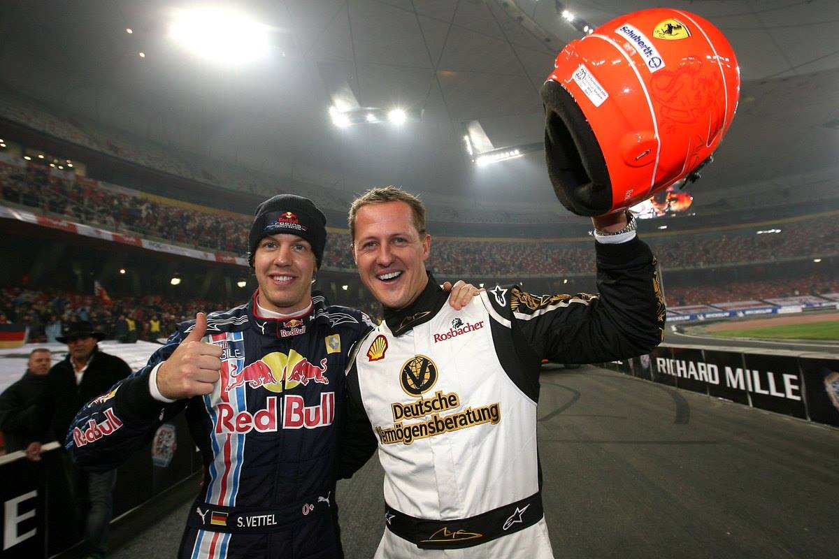Schumacher Vettel ROC Race of Champions