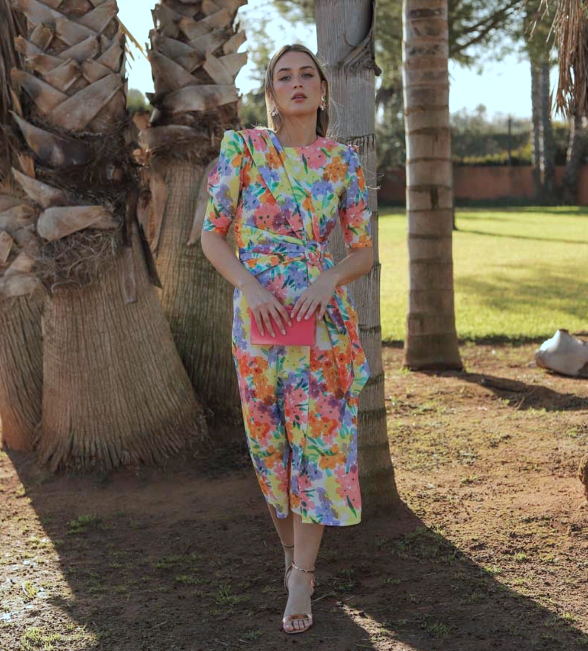 Vestido modelo Violeta de la firma Cayro, que la reina Letizia ha lucido en Córdoba este 13 de abril.