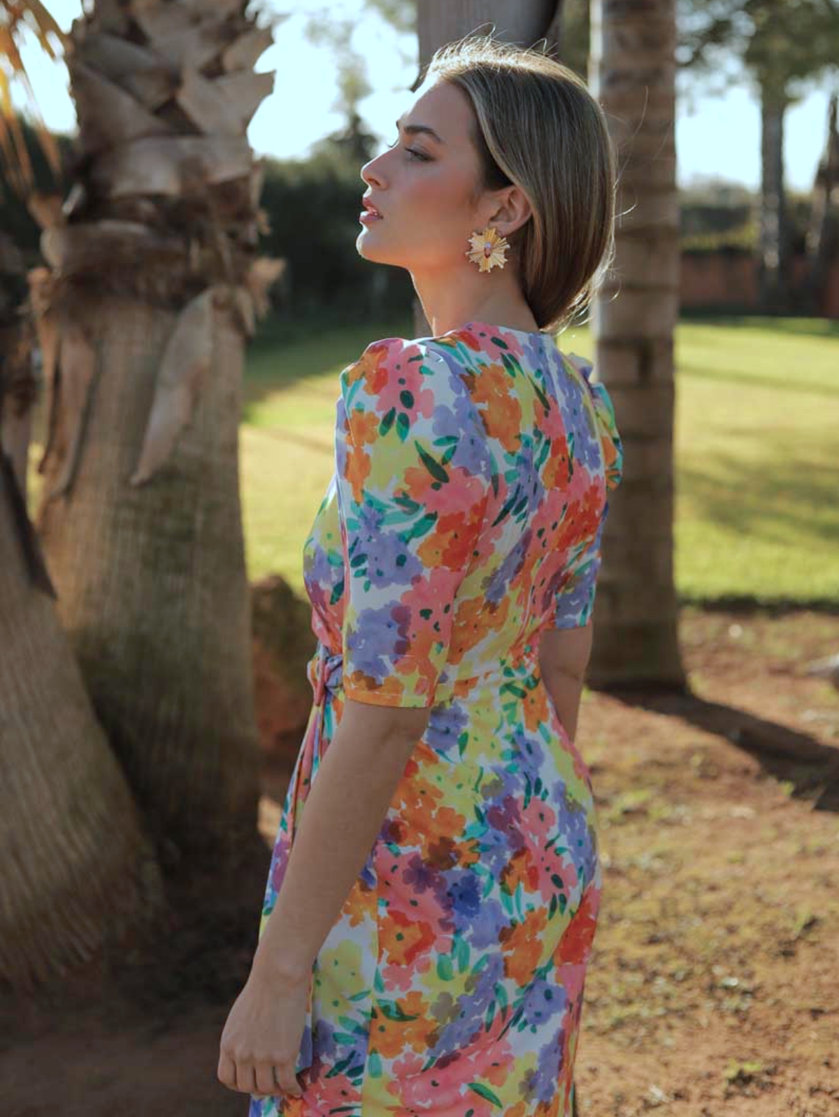 Vestido modelo Violeta de la firma española Cayro, que doña Letizia lució en Córdoba este 13 de abril.