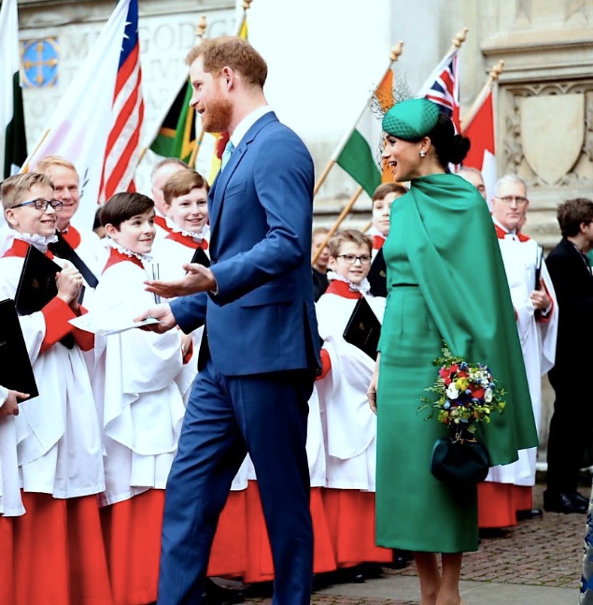 Harry y Meghan en uno de sus últimos eventos oficiales antes de marcharse del Reino Unido en 2020.