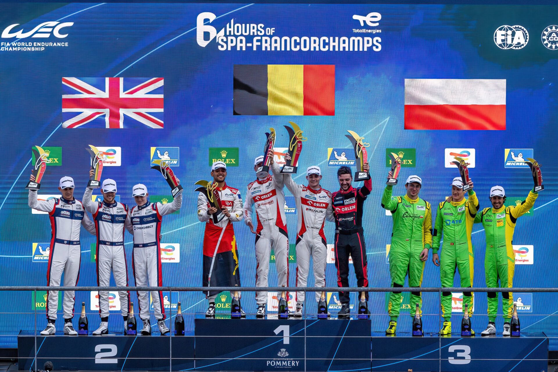 FIA WEC 6 Horas de Spa 2023 podio LMP2