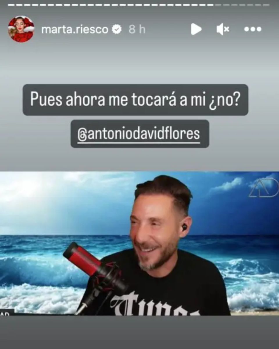Marta Riesco contra Antonio David Flores en stories