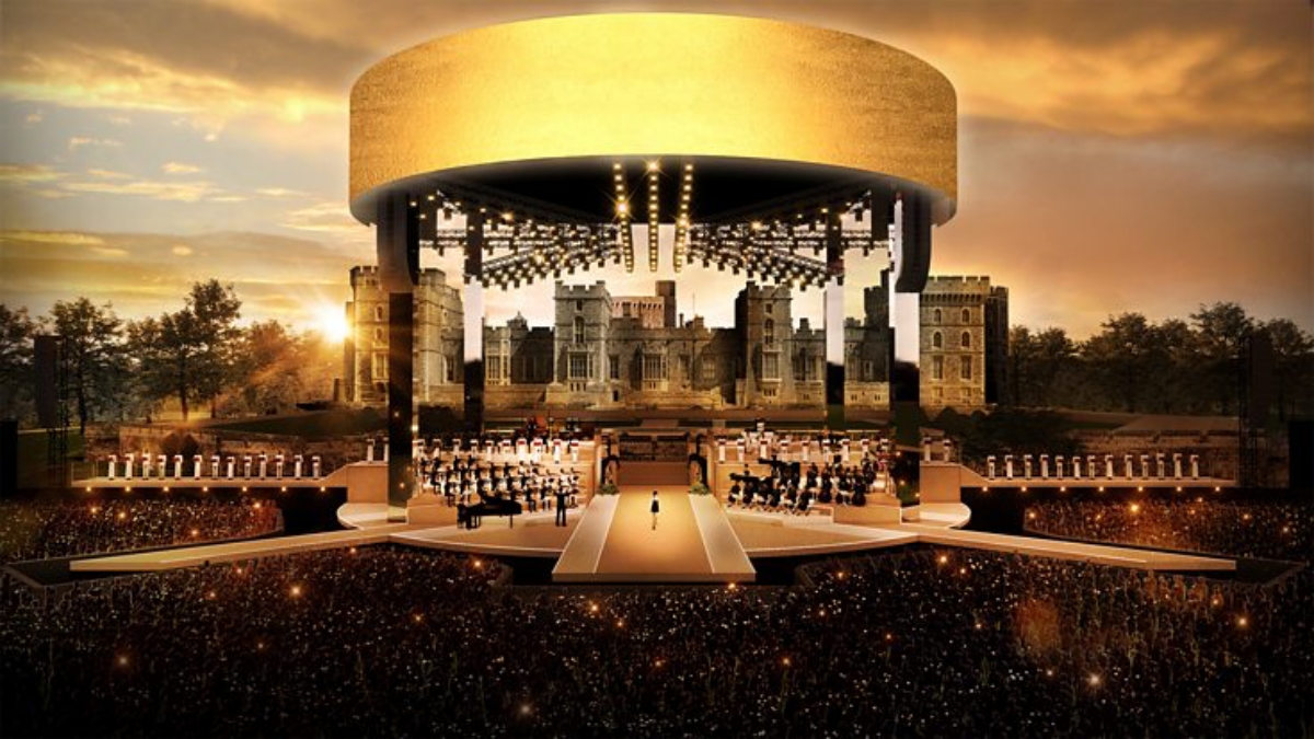 Escenario del concierto de coronación de Carlos III / BBC
