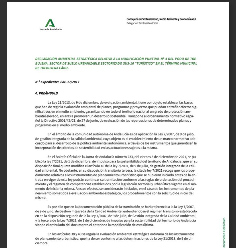 macroproyecto trebujena Junta de Andalucía