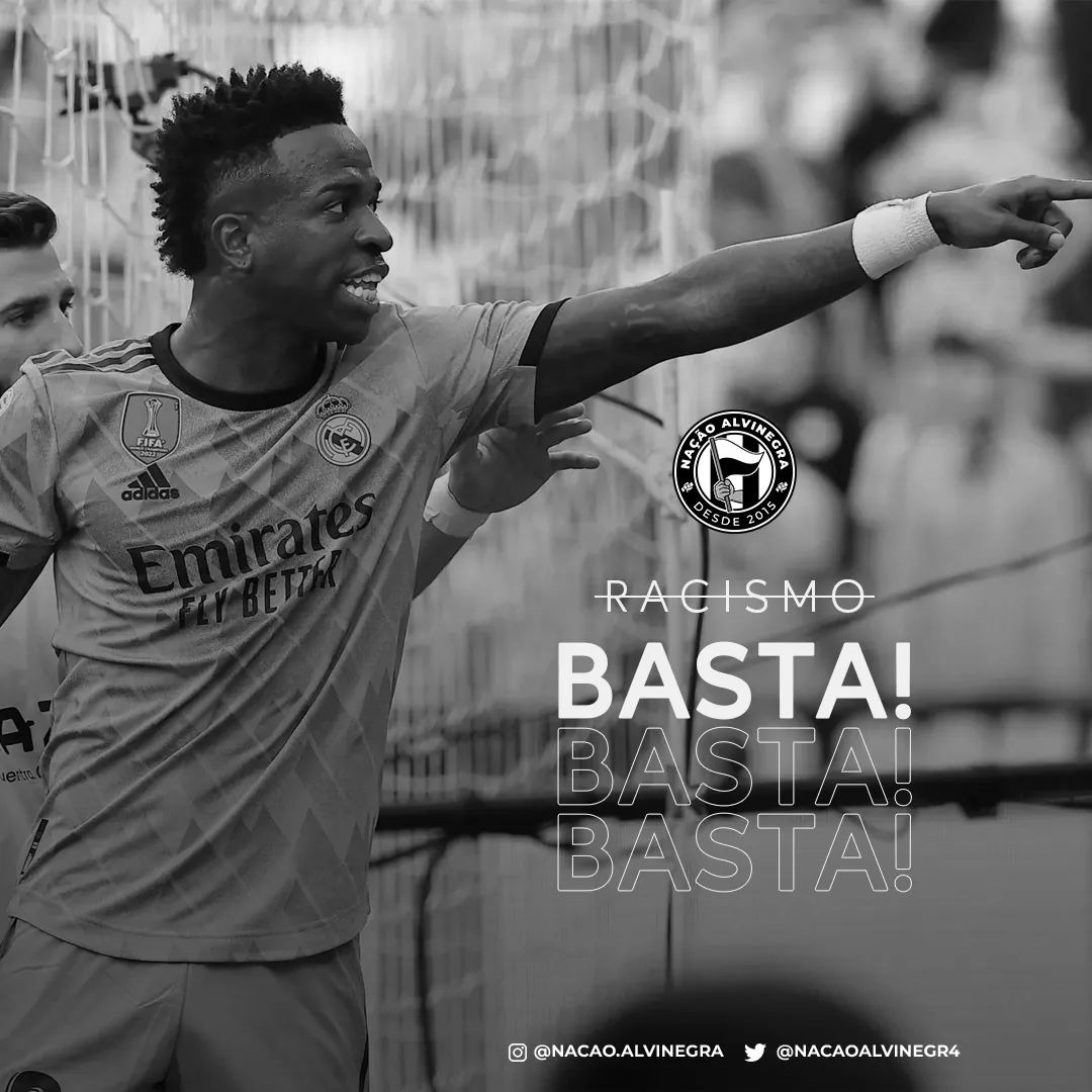 Imagen apoyando a Vinicius, contra los actos racistas