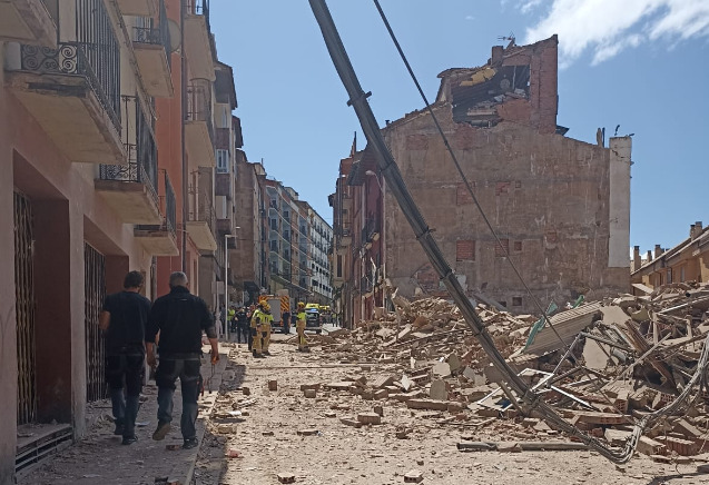 Resultado del derrumbe de Teruel