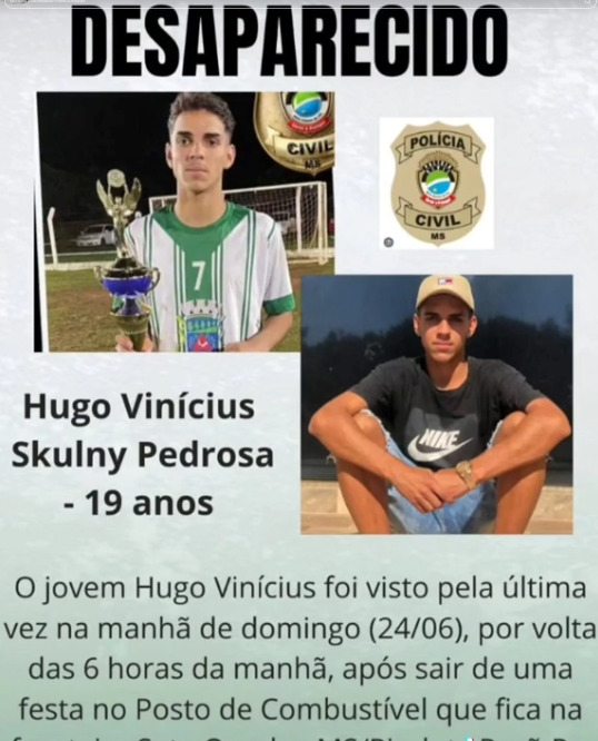 Cartel del joven desaparecido