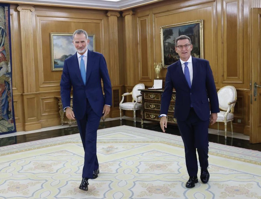 Felipe VI Alberto Núñez Feijóo Partido Popular PP investidura