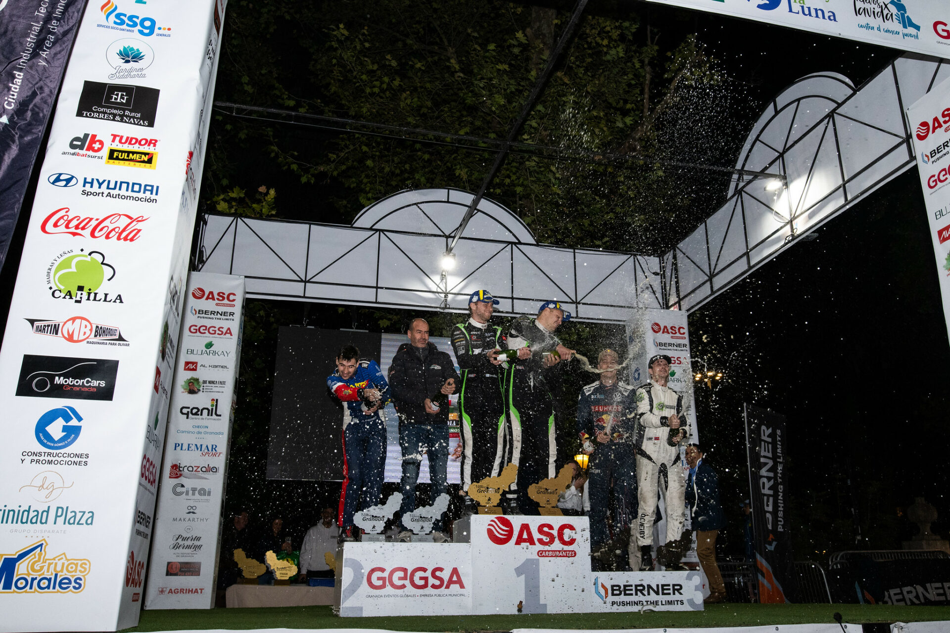 podio Rallye de Granada 2023 CERT