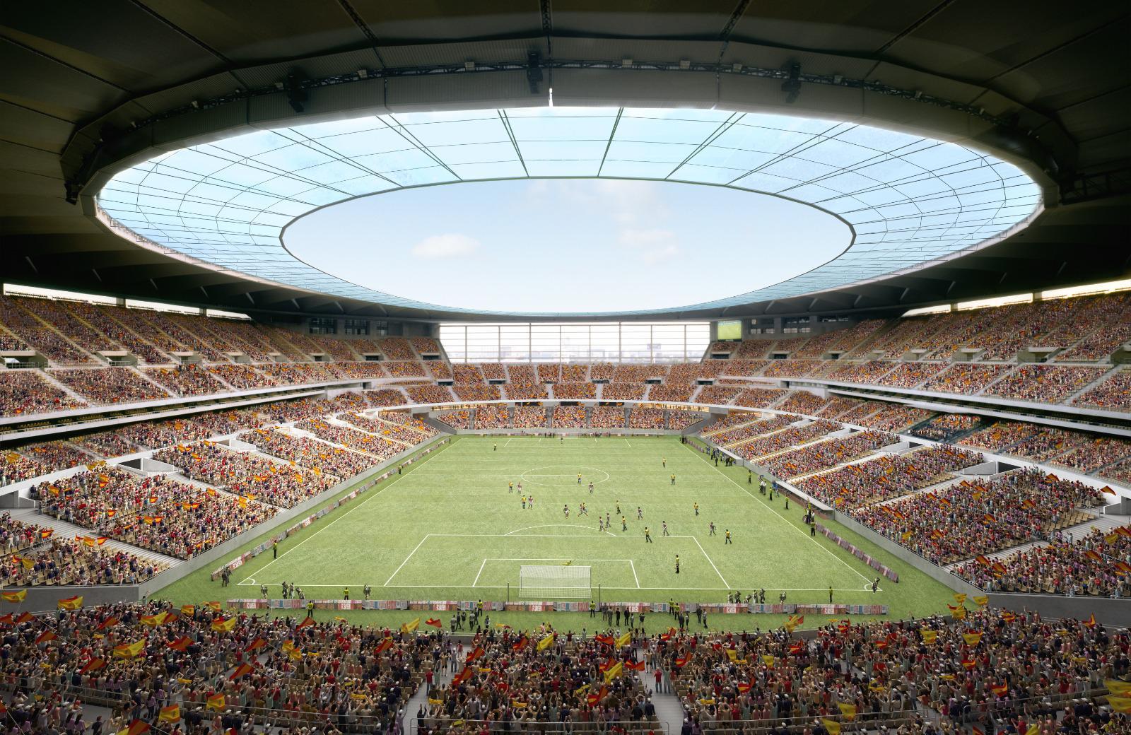 Sevilla Estadio Cartuja Mundial 2030 render