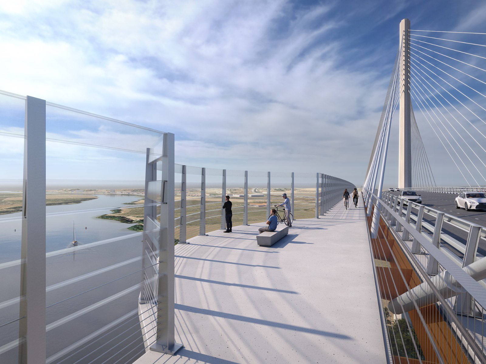Puente viaducto Dos Hermanas Coria Sevilla Andalucía SE-40