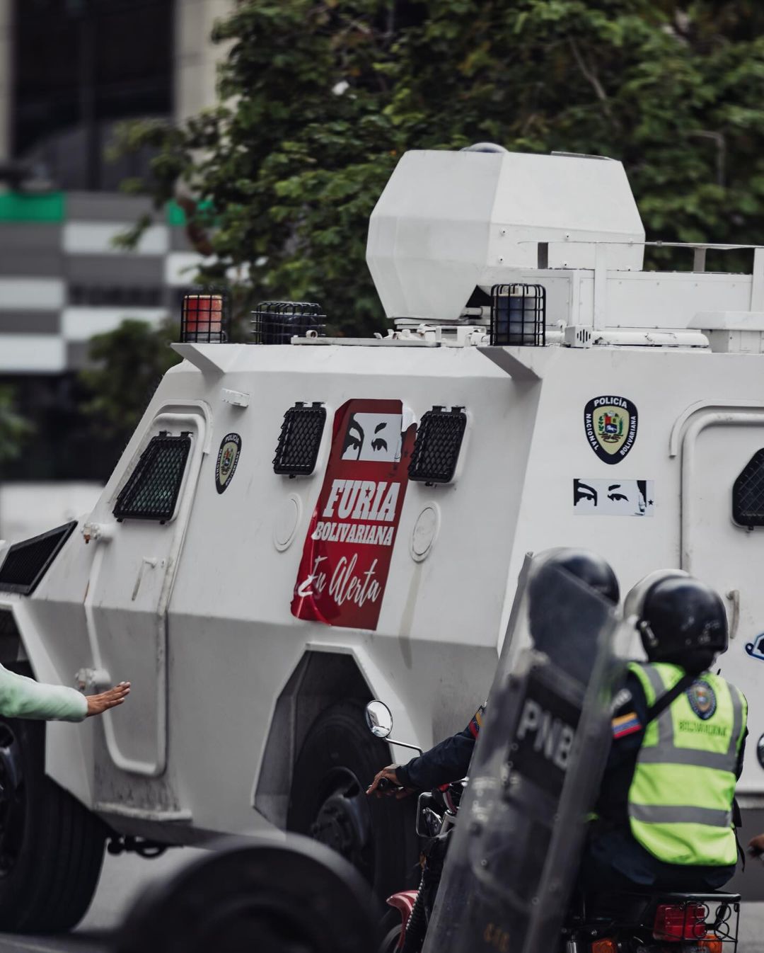 Fotografía de las detenciones en Venezuela tras el fraude electoral