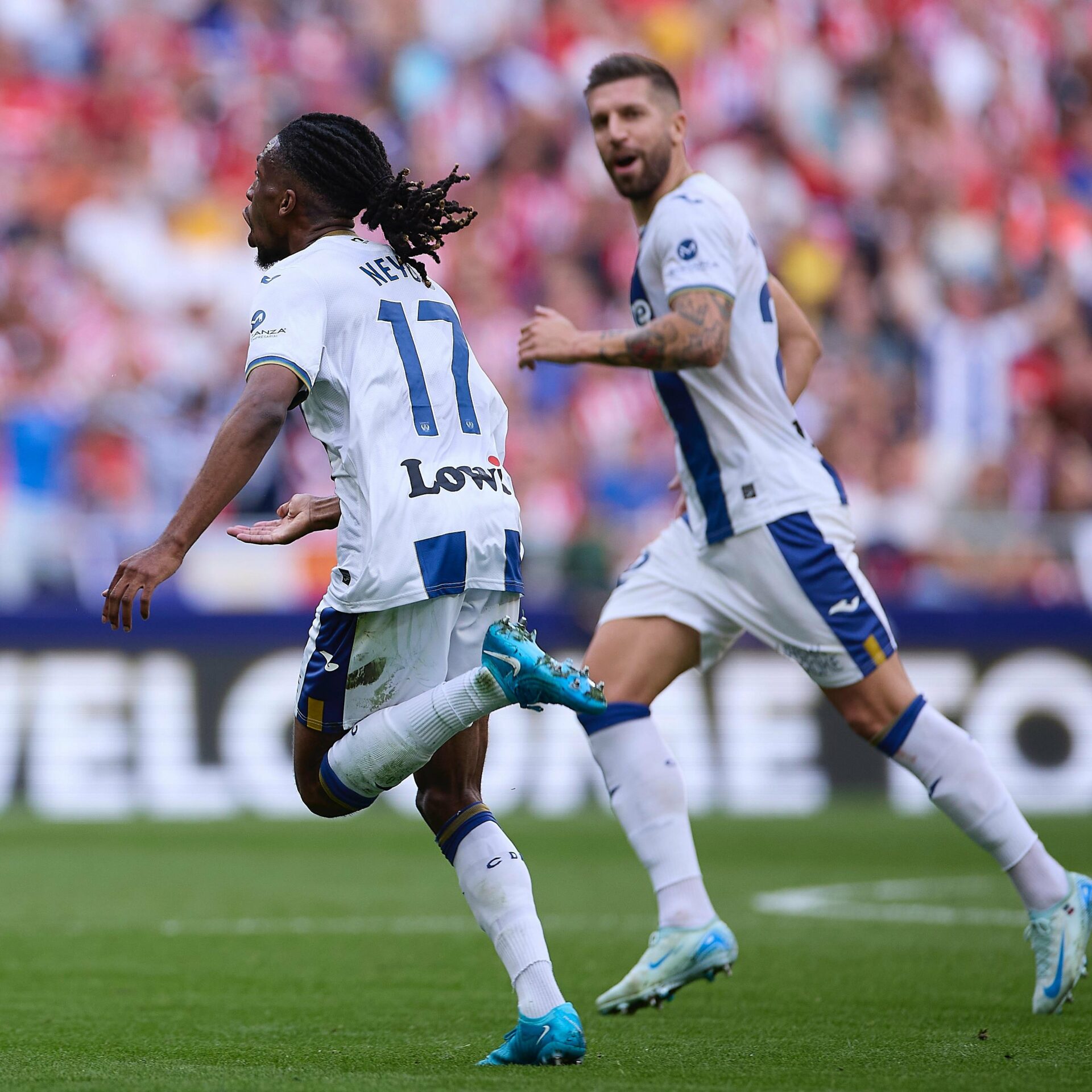 El CD Leganés celebrando el gol