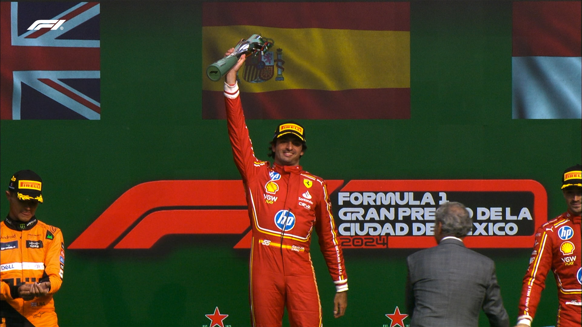 Carlos Sainz en el podio