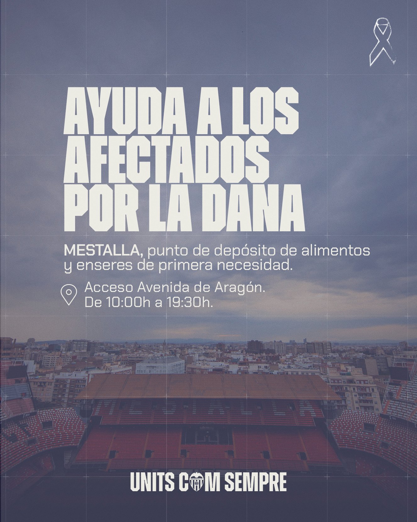 El Valencia y LaLiga se unen para ayudar a los afectados