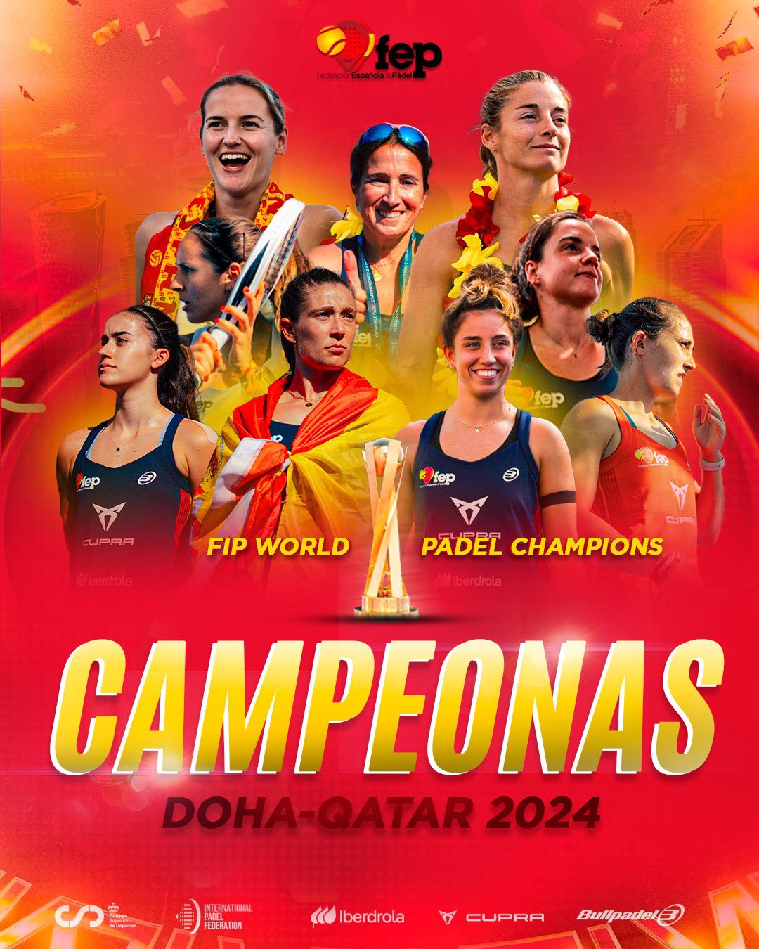 Campeonas del mundial de pádel