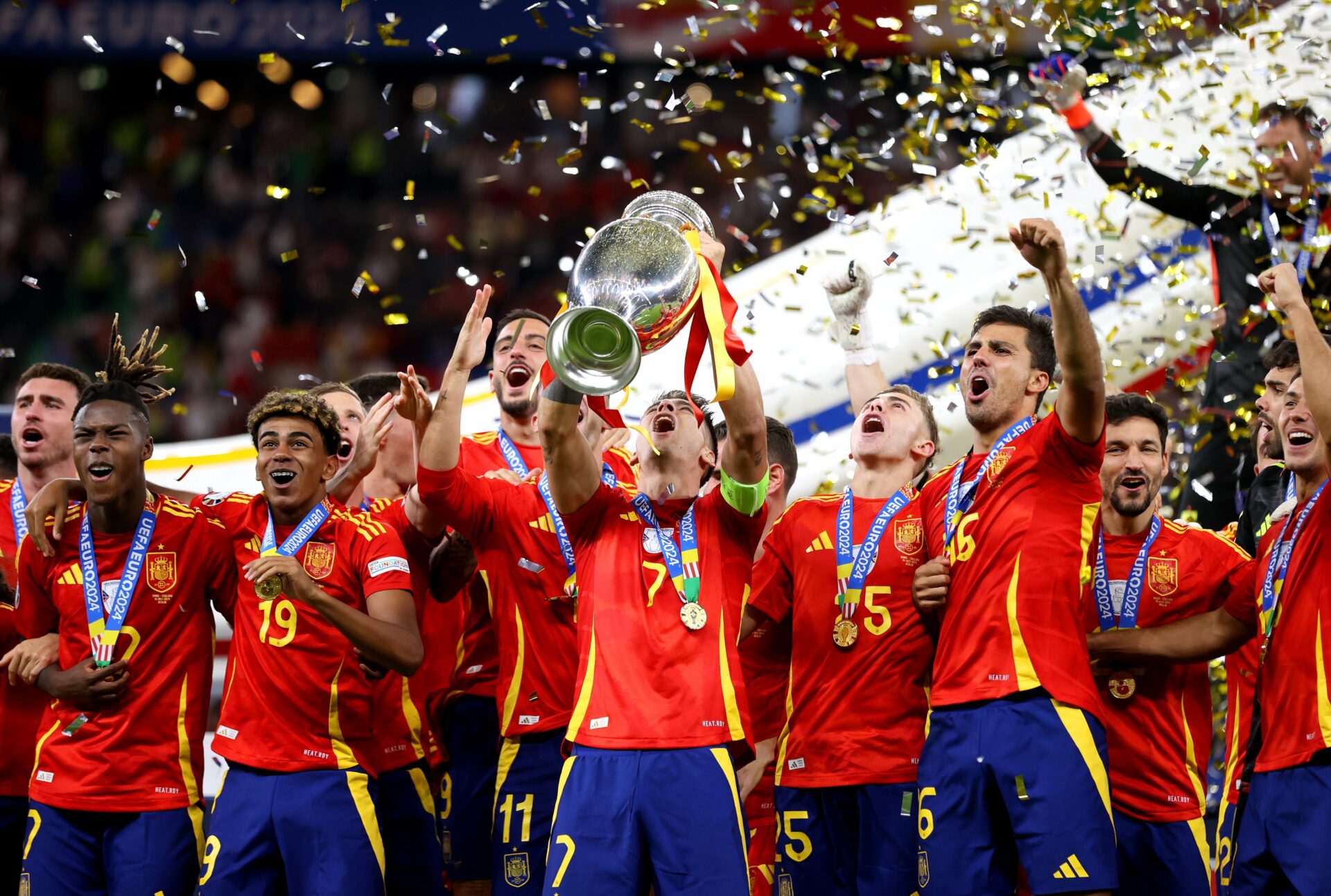 Selección Española ganando la Eurocopa