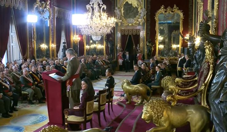 El Salón del Trono del Palacio Real alberga cada 6 de enero la celebración de la Pascua Militar.