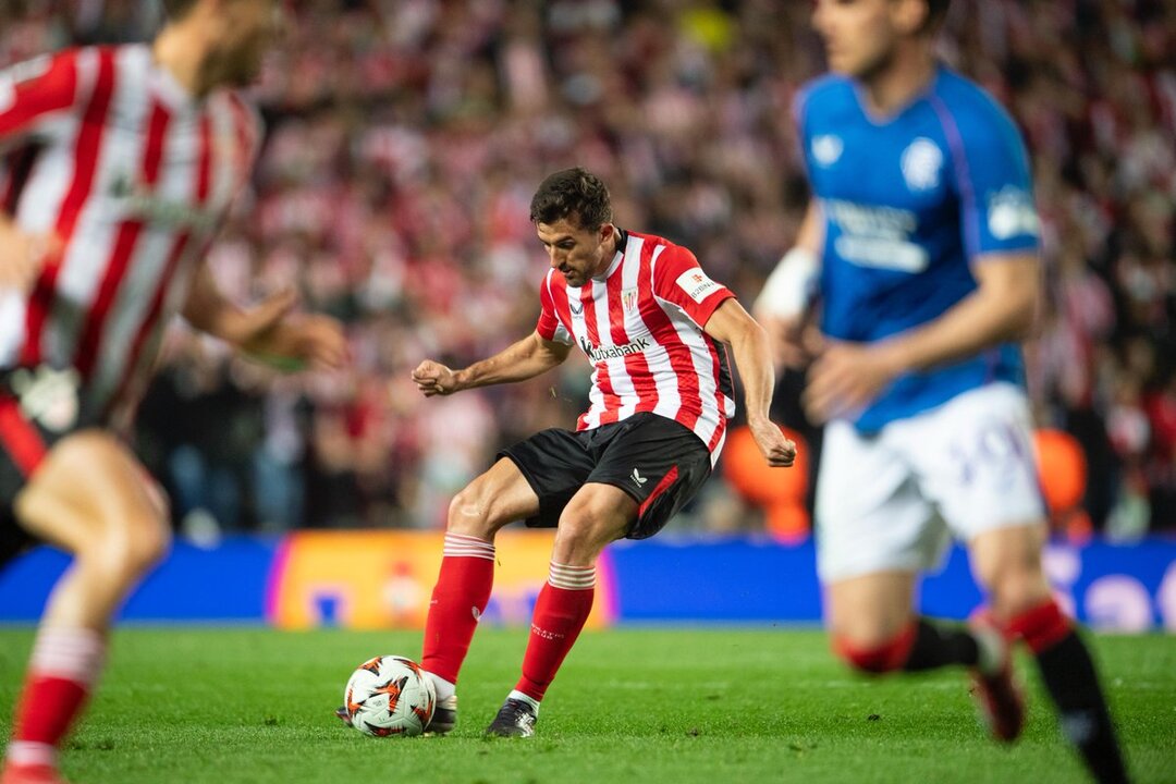 A pesar de la expulsión, el Rangers también tuvo ocasiones. Fuente: Athletic Club/ X