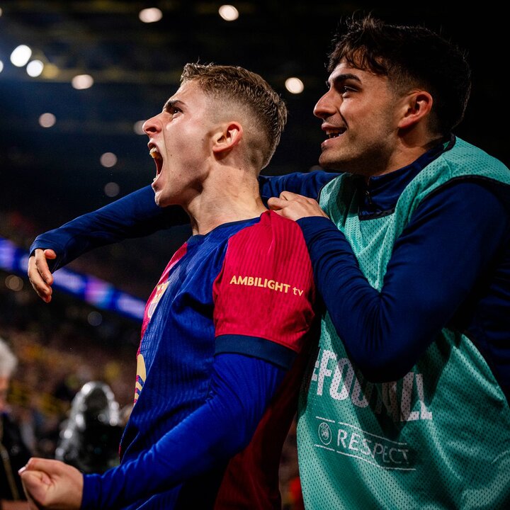 Fermín fue el mejor de los jugadores de ataque. Fuente: FC Barcelona/ X
