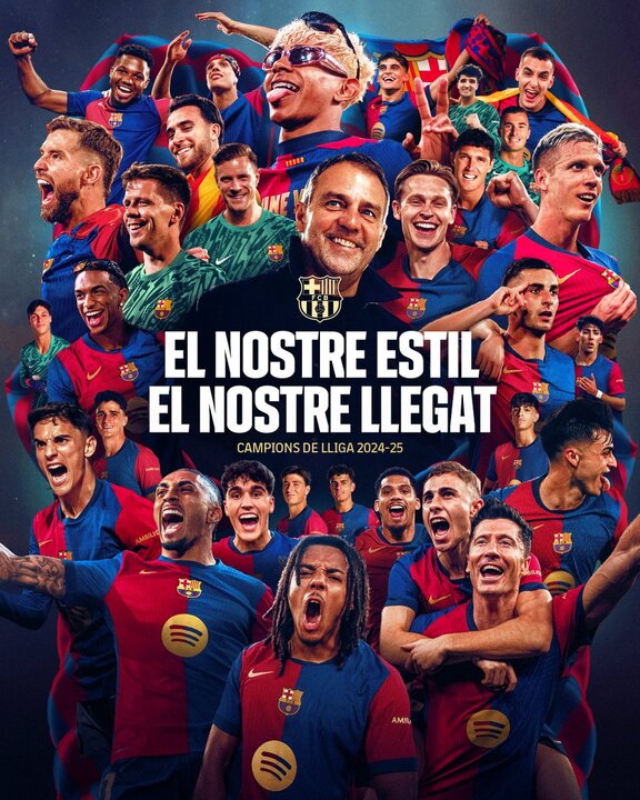 Segunda liga en tres años. Fuente: FC Barcelona/ X