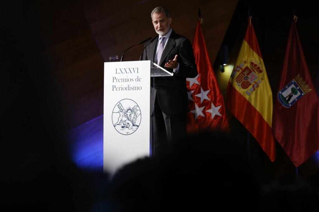 Intervención de Su Majestad durante el acto. Fuente: apmadrid.es