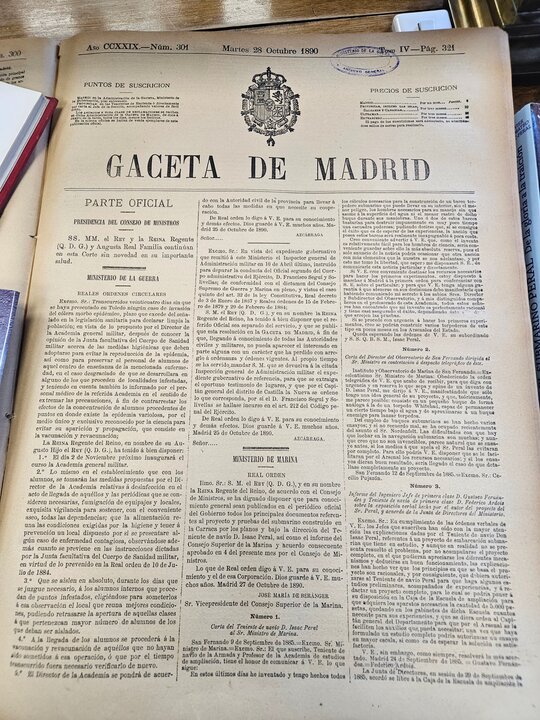 Gaceta de Madrid Isaac Peral