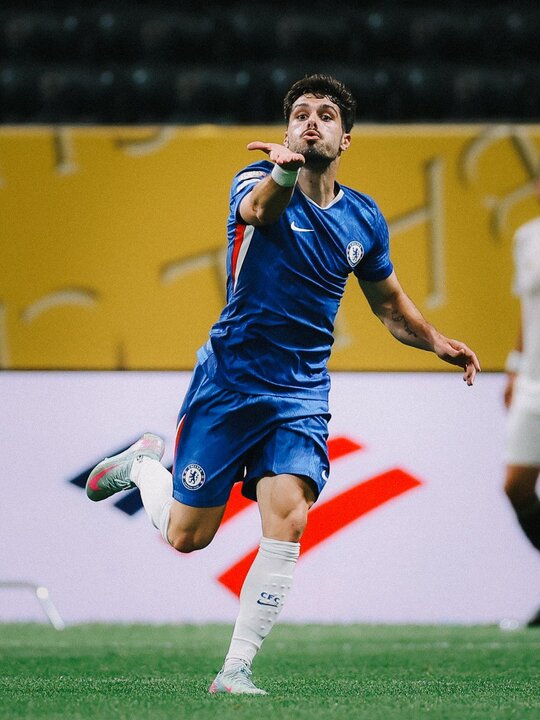 El portugués abrió la lata en Atalanta. Fuente: Chelsea FC/ X