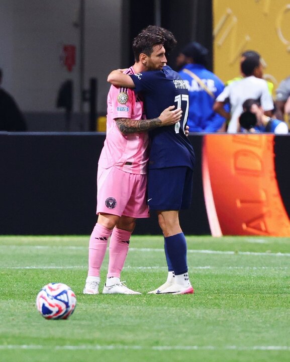 Messi se reencontraba ante el equipo en el que estuvo dos años. Fuente: PSG_Inside/ X