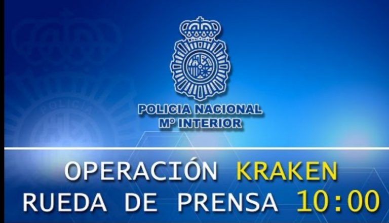 En directo, presentación de la operación «kraken» llevada a cabo por la Policía Nacional