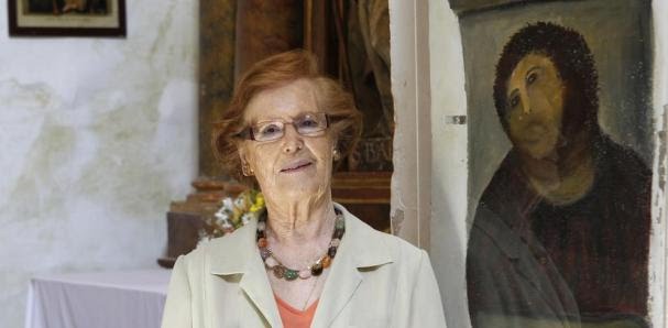 Imagen De 10 Años Del Ecce Homo, El Desastre De Una Obra De Arte Que Dio La Vuelta Al Mundo 1 Cecilia Imagen De Archivo