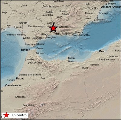 Terremoto en Granada de magnitud 3,9