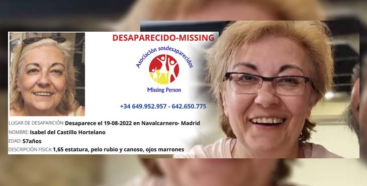 Se confirma que el cuerpo encontrado la semana pasada en Casarrubios es el de la mujer desaparecida en Navalcarnero