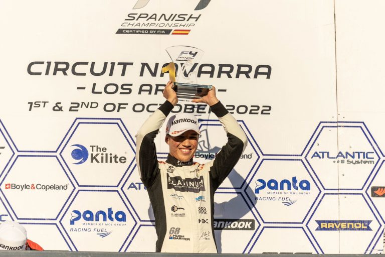 Pleno de victorias de Hugh Barter en Navarra y Tsolov ya es campeón de la F4 española
